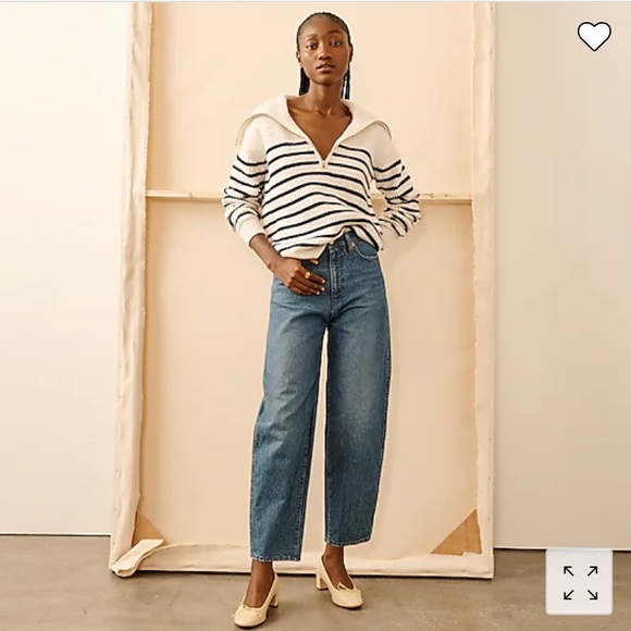 High-rise Peggy tapered jean in Authentic Bluewash - Picture 3 of 4